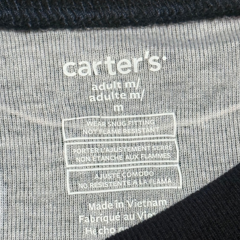 Carters Adult Long Sleeve Pajama Top Holiday Christmas Lights set Navy Blue - Picture 3 of 4